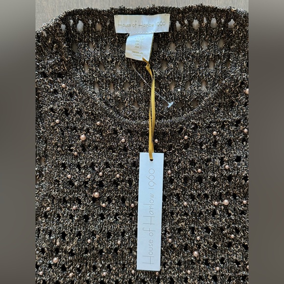 NWT House of Harlow 1960 Beaded Mesh Dress - Picture 7 of 11